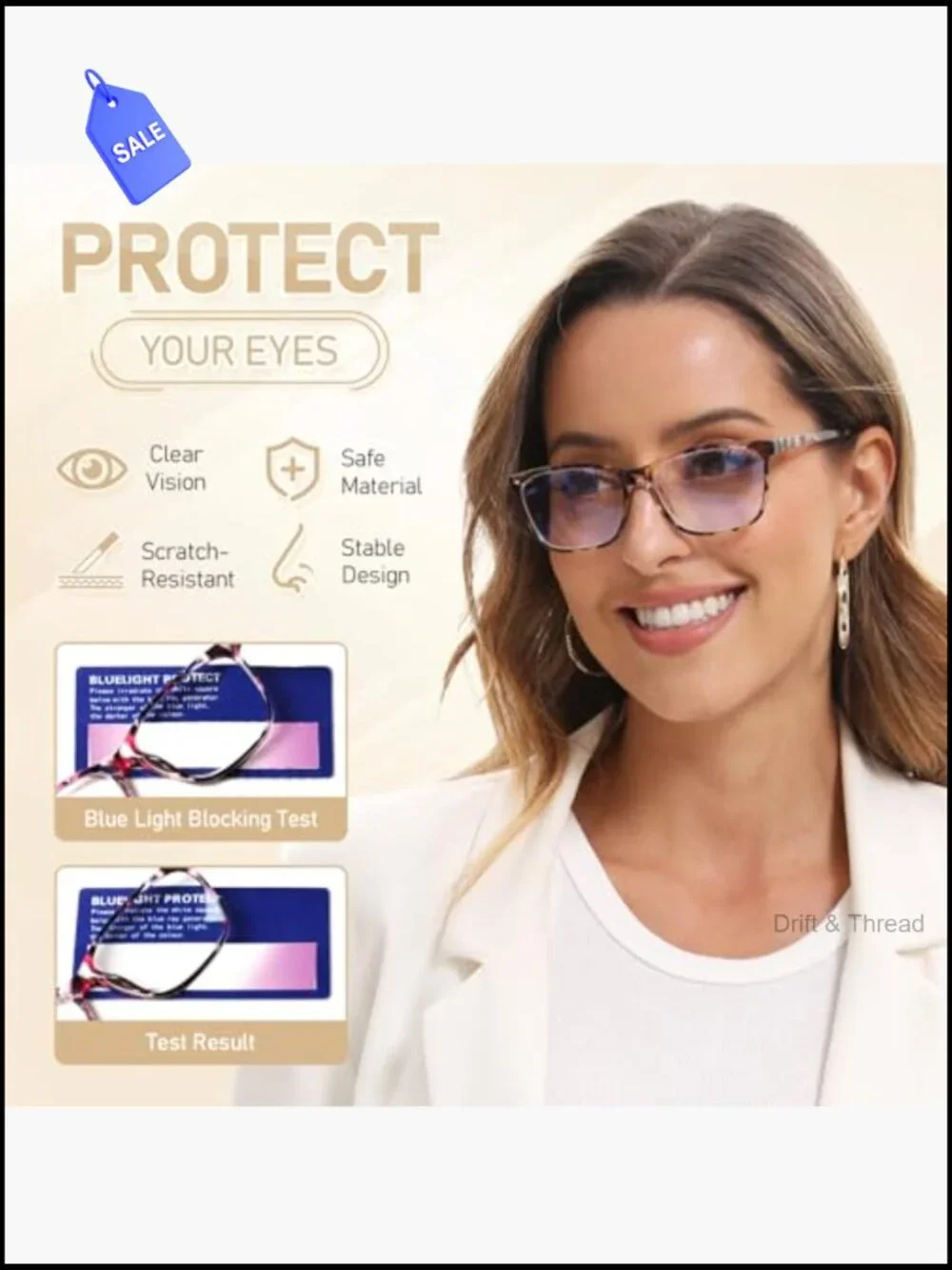 Spring Hinge Reading Glasses Blue Light Blocking Fashion Print for Women